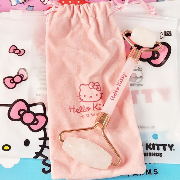 Hello Kitty Stone Facial Massage Roller With Storage Bag - Picture 1 of 12